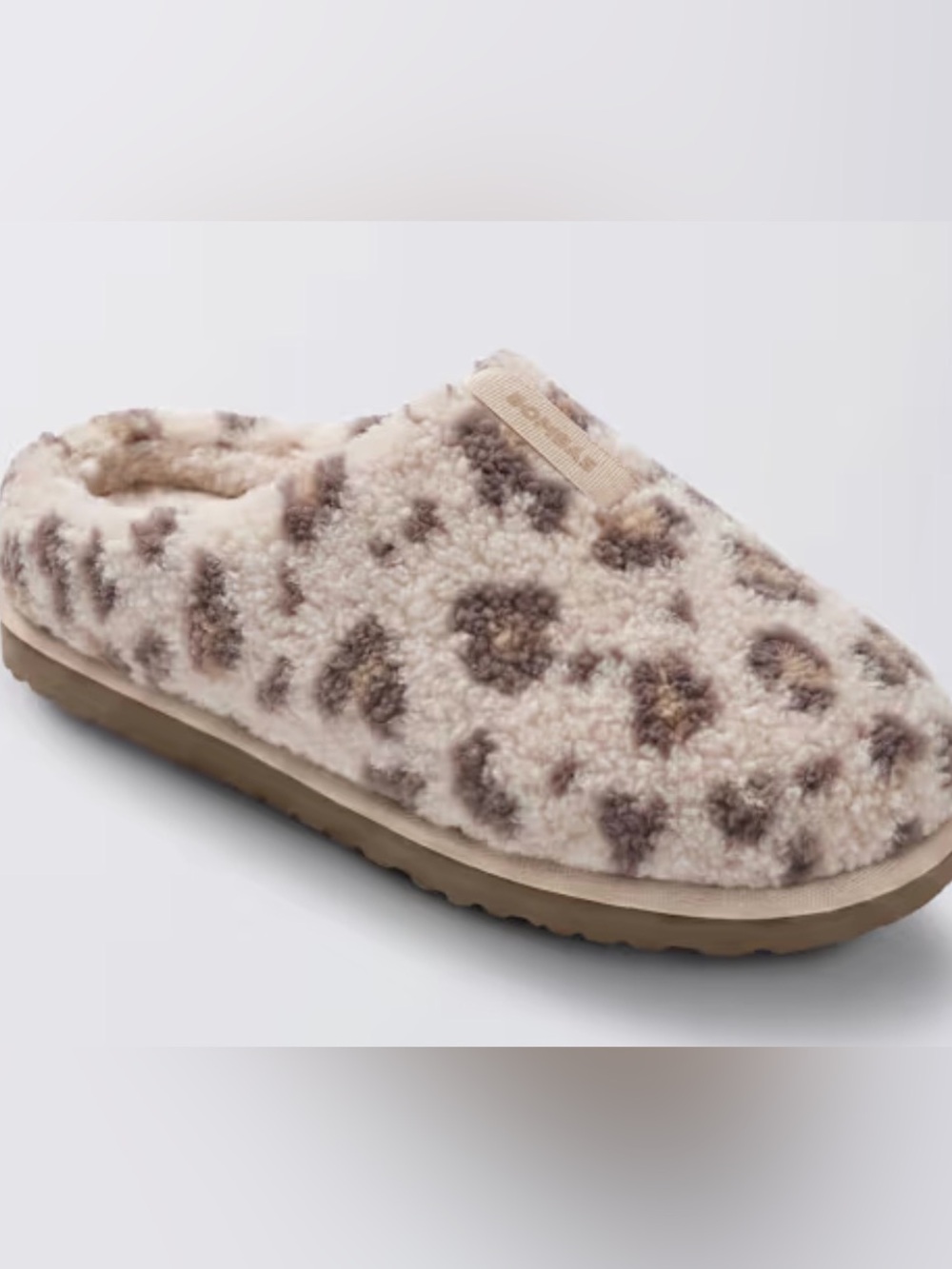 Bombas Women's Plush Sunday Slipper- Color: Feather Beige Leopard - - Picture 4 of 4